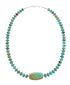 Native American Navajo Carico Lake Turquoise Sterling Silver Bead Necklace TX10318