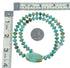 Native American Navajo Carico Lake Turquoise Sterling Silver Bead Necklace TX10318