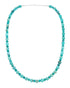 Navajo Sterling Silver Native American Turquoise Bead Necklace TX10319