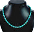 Navajo Sterling Silver Native American Turquoise Bead Necklace TX10319