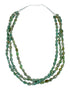 Native American 3-Strand Turquoise And Silver Bead Necklace TX10321