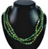 Native American 3-Strand Turquoise And Silver Bead Necklace TX10321