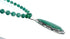 Sterling Silver Kingman Turquoise Navajo Bead Pendant Necklace Set TX10324