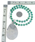 Sterling Silver Kingman Turquoise Navajo Bead Pendant Necklace Set TX10324