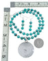 Native American Navajo Turquoise Sterling Silver Necklace Concho Pendant Set TX11308