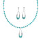Navajo Turquoise Sterling Silver Necklace Earrings Set TX11310