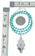 Turquoise Genuine Sterling Silver Navajo Bead Necklace Set TX11316