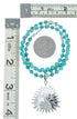 Navajo Sterling Silver Turquoise Needlepoint Pendant Bead Necklace Set TX11312