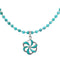 Southwest Flower Turquoise Inlay Sterling Silver Necklace Set TX11314