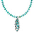 Turquoise Genuine Sterling Silver Navajo Bead Necklace Set TX11317