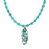 Turquoise Genuine Sterling Silver Navajo Bead Necklace Set TX11318