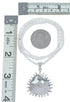 Southwest Silver Italian Rope Chain Turquoise Needlepoint Pendant Set TX11332