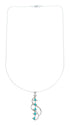 Southwest Turquoise Sterling Silver Rope Chain Necklace Set TX11338