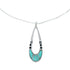 Southwest Turquoise Inlay Sterling Silver Box Chain Necklace Set TX11322