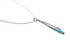 Southwest Turquoise Inlay Sterling Silver Snake Chain Necklace Pendant Set TX11323