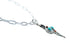 Southwest Sterling Silver Italian Link Chain Turquoise Coral Snake Pendant Necklace Set TX11325