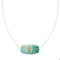 Navajo Turquoise Pendant Sterling Silver Italian Rope Chain Necklace Set TX11319