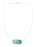 Navajo Turquoise Pendant Sterling Silver Italian Rope Chain Necklace Set TX11319