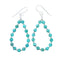 Sterling Silver Turquoise Bead Hook Dangle Earrings TX11333