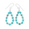 Sterling Silver Turquoise Bead Hook Dangle Earrings TX11334