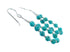 Sterling Silver Turquoise Bead Hook Dangle Earrings TX11334
