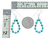 Sterling Silver Turquoise Bead Hook Dangle Earrings TX11334