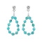 Sterling Silver Turquoise Bead Post Dangle Earrings TX11335