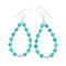 Sterling Silver Turquoise Bead Hook Dangle Earrings TX11336