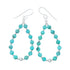 Sterling Silver Turquoise Bead Hook Dangle Earrings TX11336