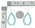 Sterling Silver Turquoise Bead Hook Dangle Earrings TX11336