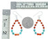 Sterling Silver Multicolor Navajo Bead Hook Dangle Earrings TX11337