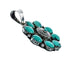 Native American Concho Turquoise Sterling Silver Pendant TX11327