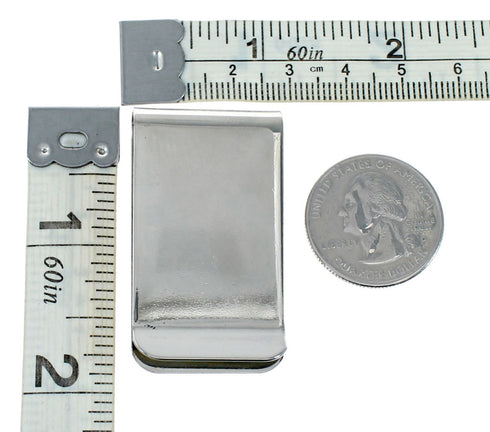 Navajo Turquoise Sterling Silver Multistone Money Clip TX11329