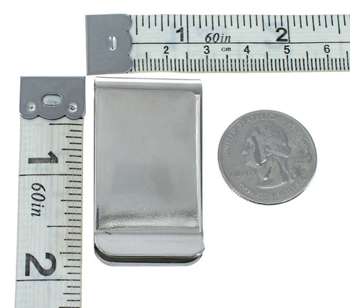 Navajo Turquoise Sterling Silver Multistone Money Clip TX11330