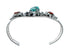 Sterling Silver Turquoise And Coral Navajo Cuff Bracelet TX11340