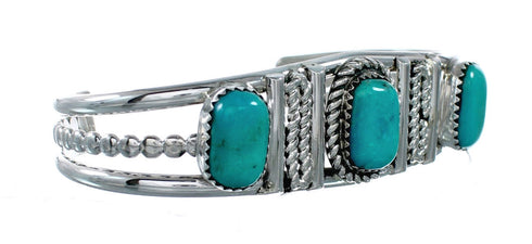 Turquoise Sterling Silver Native American Cuff Bracelet TX11343