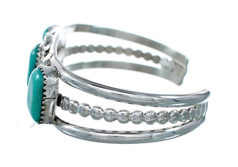 Turquoise Sterling Silver Native American Cuff Bracelet TX11343