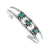 Genuine Navajo Turquoise Sterling Silver Cuff Flower Bracelet TX11344