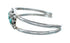 Genuine Navajo Turquoise Sterling Silver Cuff Flower Bracelet TX11344