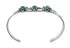 Genuine Navajo Turquoise Sterling Silver Cuff Flower Bracelet TX11344