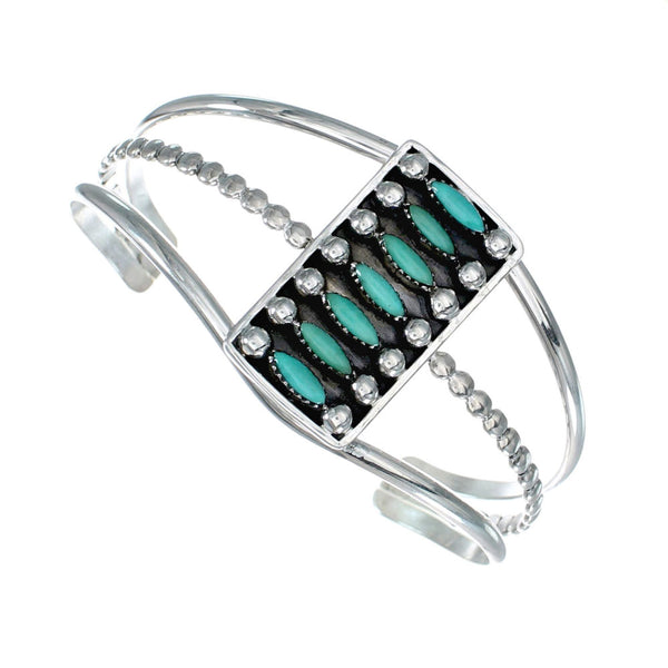 Navajo Turquoise Multistone Sterling Silver Cuff Bracelet TX11345