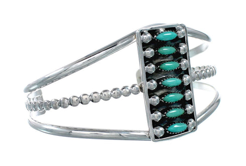 Navajo Turquoise Multistone Sterling Silver Cuff Bracelet TX11345