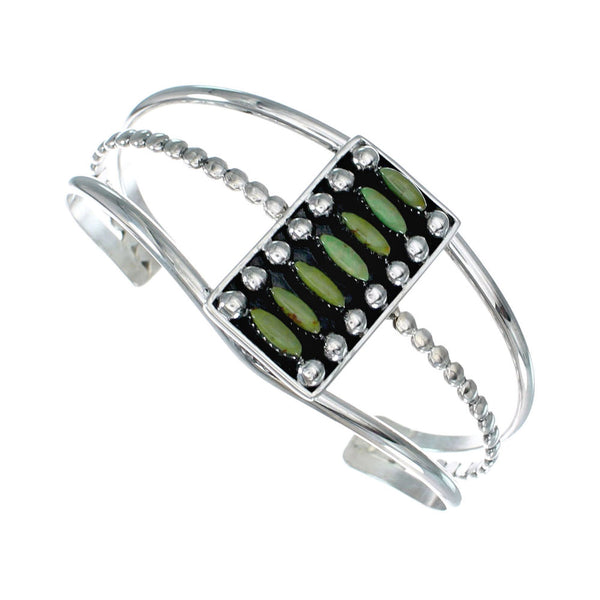 Navajo Turquoise Multistone Sterling Silver Cuff Bracelet TX11346
