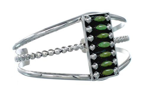 Navajo Turquoise Multistone Sterling Silver Cuff Bracelet TX11346