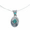 Southwest Turquoise Inlay Sterling Silver Box Chain Necklace Set TX11351