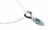 Southwest Turquoise Inlay Sterling Silver Box Chain Necklace Set TX11351