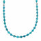 Navajo Sterling Silver Native American Turquoise Bead Necklace TX11364