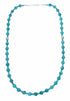 Navajo Sterling Silver Native American Turquoise Bead Necklace TX11364