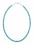 Genuine Navajo Sterling Silver Turquoise Bead Necklace TX11366