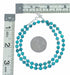 Genuine Navajo Sterling Silver Turquoise Bead Necklace TX11366